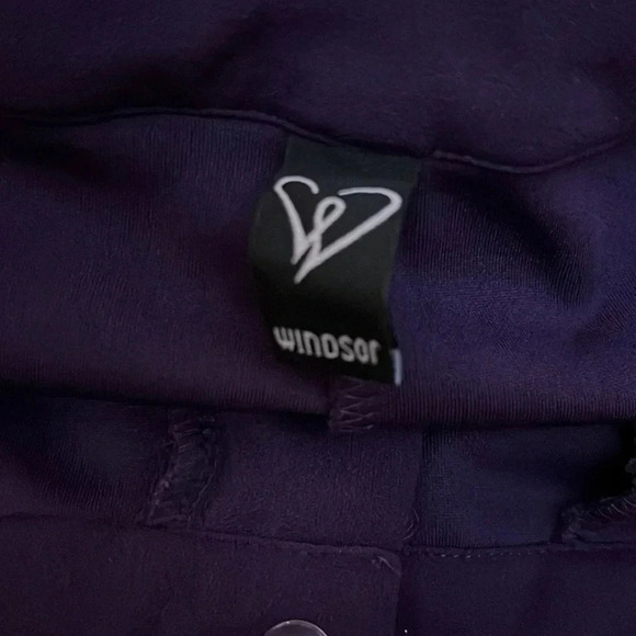 Windsor Eggplant Purple Skinny Trouser Pants Size Large Stretch Pockets Career - Picture 11 of 11